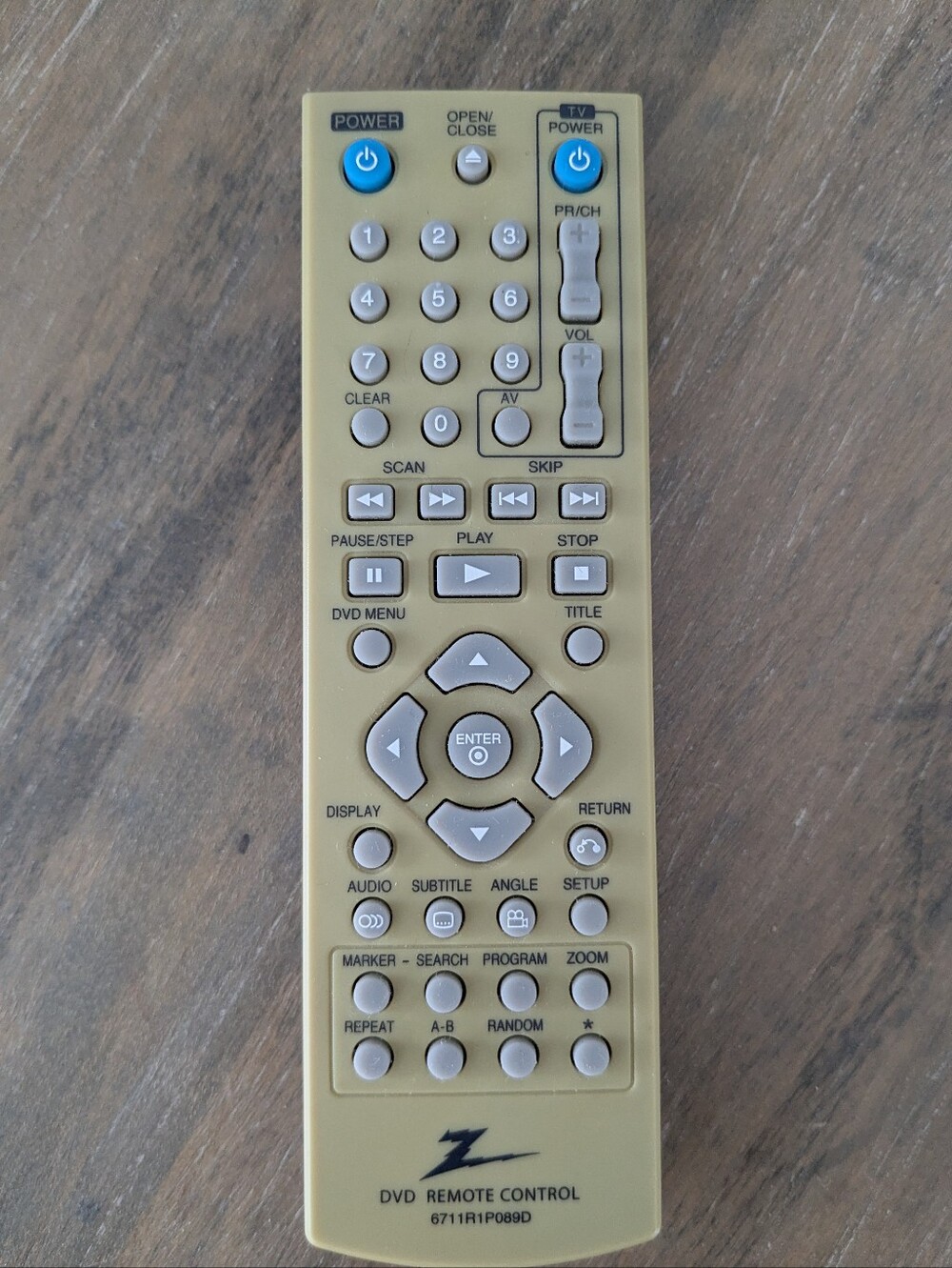 Zenith DVD Remote Control - Picture 2 of 3